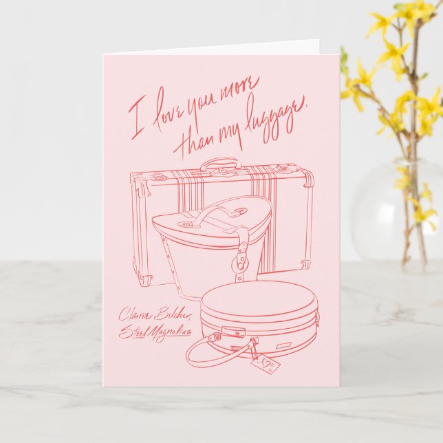 Cartão "I love you more than my luggage"  (Flor Amarela)