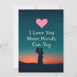 Cartão 'I Love You More Words Can Say' Mom , mother day