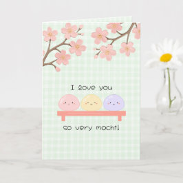 Cartão I Love You So Very Mochi Valetine's Day Card
