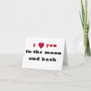 Cartão I love you to the moon and back Card