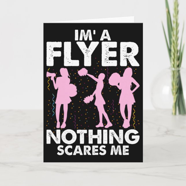 Cartão I’m A Flyer Nothing Scares Me Cheer Cheerleading C (Frente)