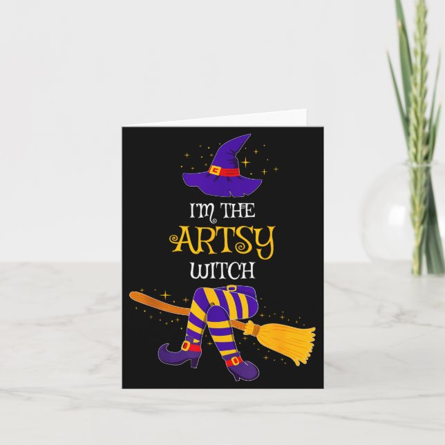 Cartão I’m The Artsy Witch Family Matching Costume Hallow (Frente)