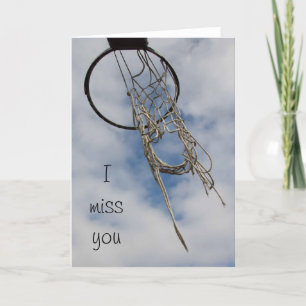 Cartão I miss you basketball card