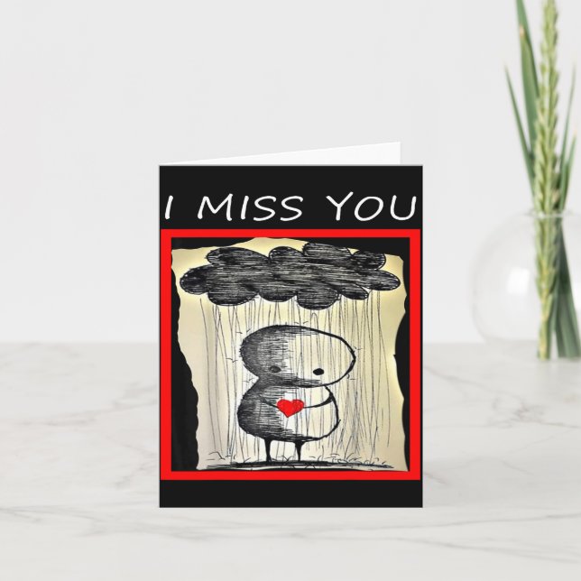 Cartão I Miss You Valentine’s Day  (Frente)
