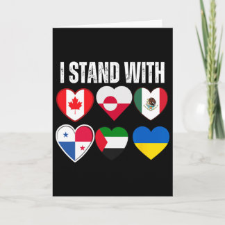 Cartão I Stand With Canada Greenland Mexico Panama Gaza U