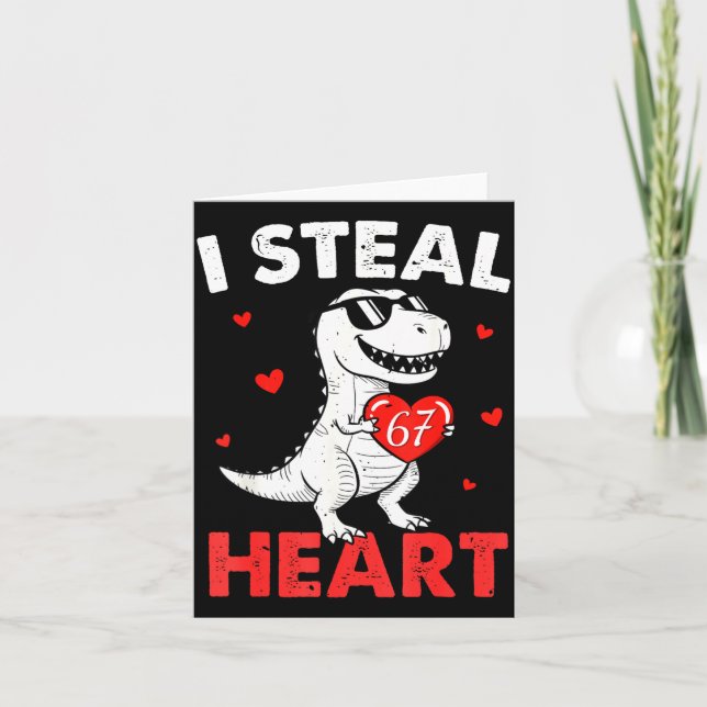 Cartão I Steal Hearts 67 Valentines For Boys Girls Kids W (Frente)
