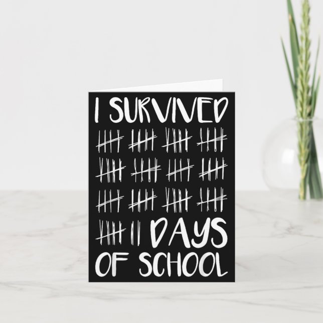 Cartão I Survived 67 Days Of School Funny 67 Meme Tally M (Frente)