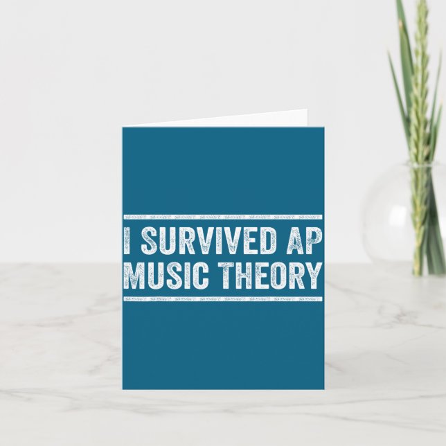 Cartão I Survived Ap Music Theory Funny Ap Examination Qu (Frente)