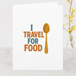 Cartão I Viagem Para Comida - Vintage Spoon Adventure