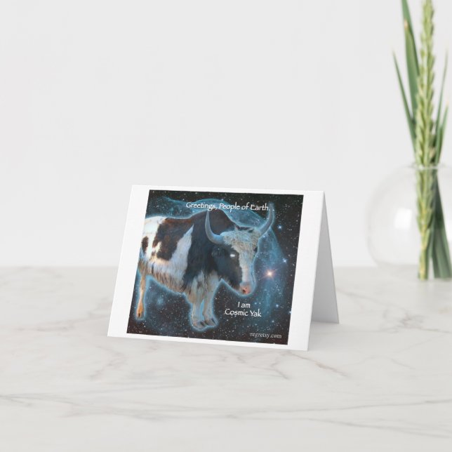 Cartão Iaques cósmicos (Frente)