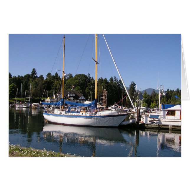 Cartão Iate Branco (Frente Horizontal)