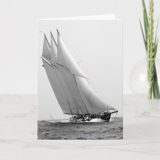 Cartão Iate de competência Atlântico, 1904 (Frente)