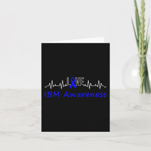 Cartão Ibm Awarness Blue Ribbon Love Heartbeat Suporte Q