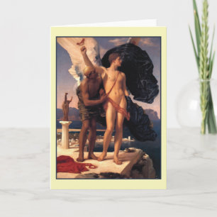 Cartão Icarus e Daedalus por Frederick Leighton