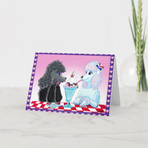 Cartão Ice cream and Pink Poodles Card