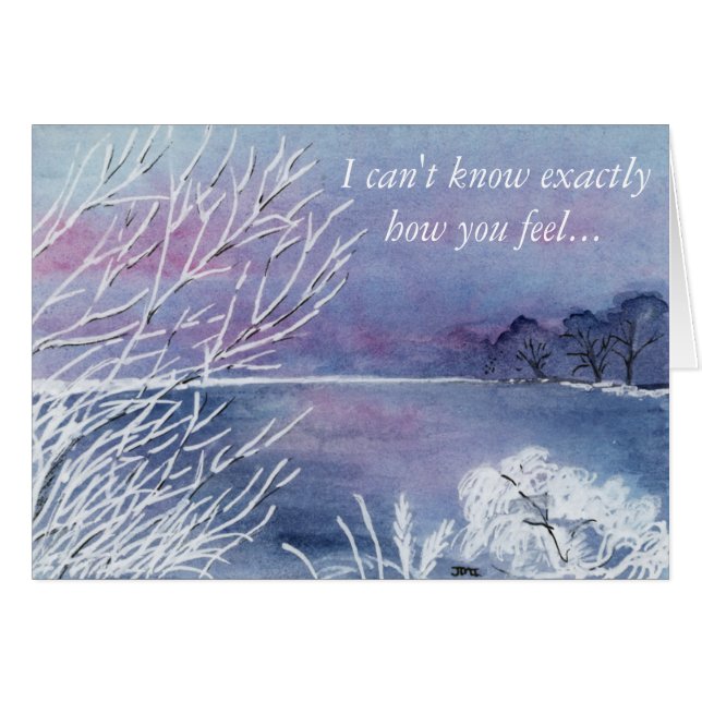 Cartão Ice Pond Watercolor (Frente Horizontal)