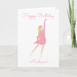 Cartão Ice Skater Folded Greeting Card