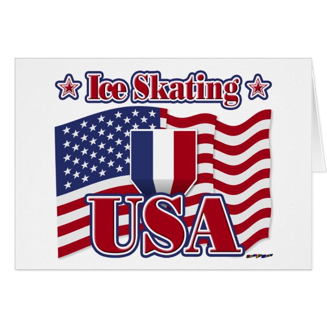 Cartão Ice Skating USA (Frente Horizontal)
