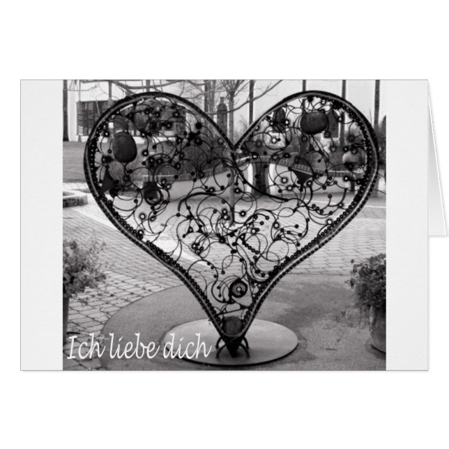 Cartão Ich liebe dich (Frente Horizontal)
