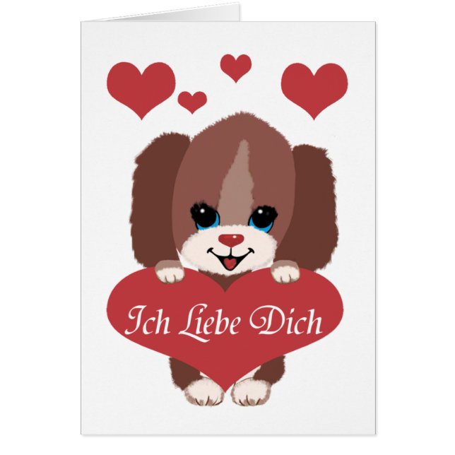 Cartão Ich Liebe Dich (Frente)