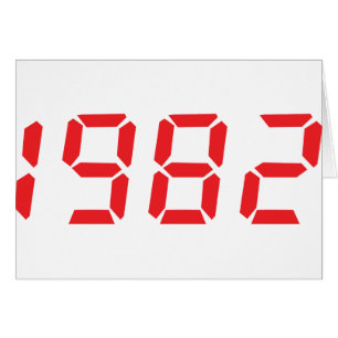 Cartão ícone 1982 do vermelho
