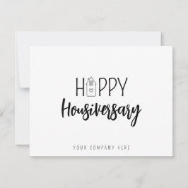 Cartão Ícone de Casa Moderna Feliz Aniversário da Casa