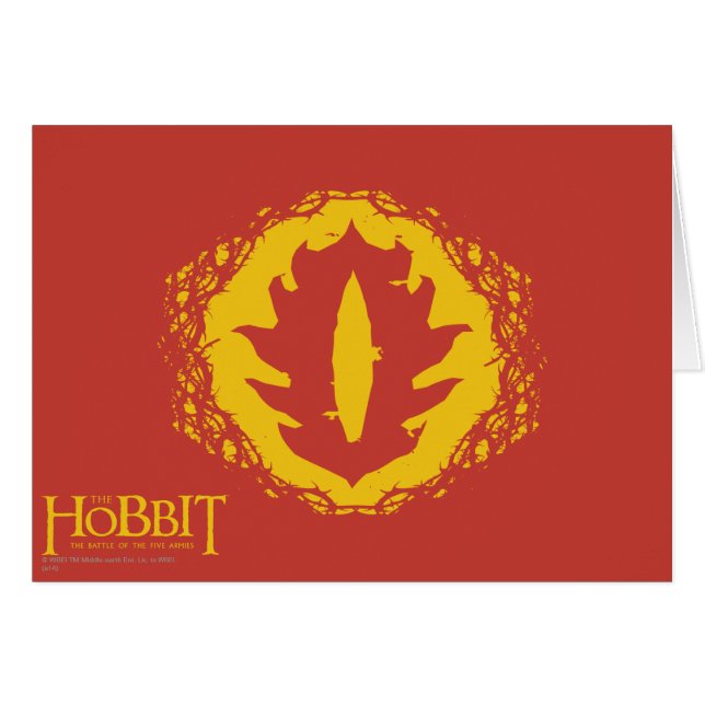 Cartão Ícone de Olho de Saurão (Frente Horizontal)