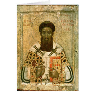 Cartão Ícone do arcebispo de St Gregory de Tessalónica