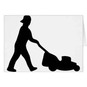 Cartão ícone do cortador de relva