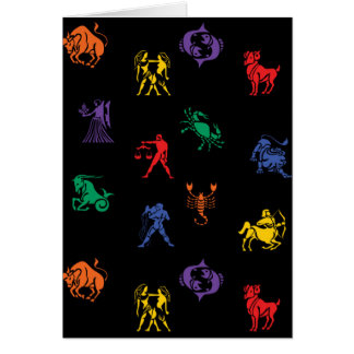 Cartão Ícone do sinal do zodíaco