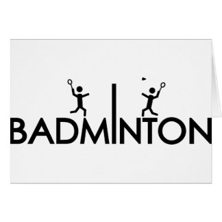 Cartão ícone do texto do badminton