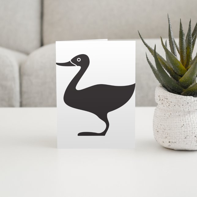 Cartão Ícone Pássaro Pato Negro (Criador carregado)