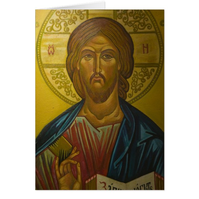 Cartão Ícone Russo dentro da Igreja de Santa Sofia / (Frente)