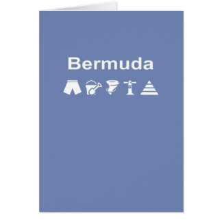 Cartão Ícones das Bermudas - Escuro