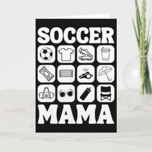 Cartão Ícones de Mãe de Futebol Essencial de Futebol _1 