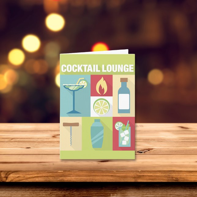 Cartão Icónico profissional do barman projetado (Criador carregado)