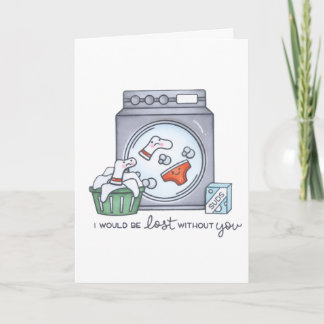 Cartão I'd Be Lost Without You Folded Greeting Card
