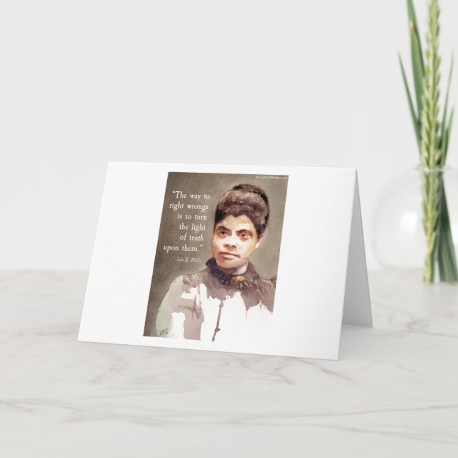 Cartão Ida B Wells E Citação Da Verdade (Frente)