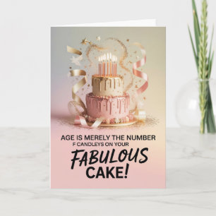 Cartão Idade é apenas velas - Feliz Aniversário para Mulh