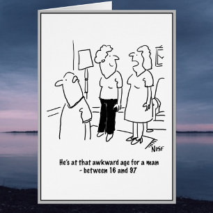 Cartão Idade estranha para um homem.