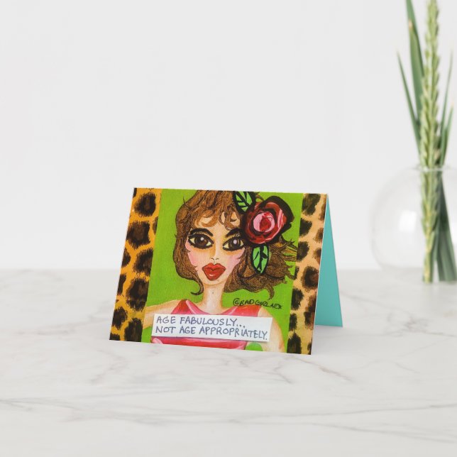 Cartão idade notecard fabulosamente, não de acordo com a  (Frente)