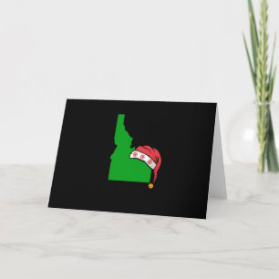 Cartão Idaho Christmas Cute Christmas Gift Green US State