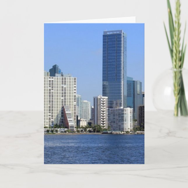 Cartão Ideia da skyline de Miami (Frente)