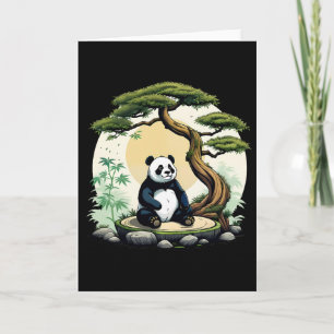 Cartão Ideia de Meditação Yoga Zen Buda Urso Panda