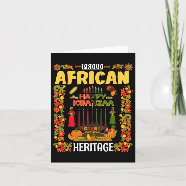 Cartão Ideia de Roupa de Kwanzaa para Mulheres & Kwanzaa  (Frente)