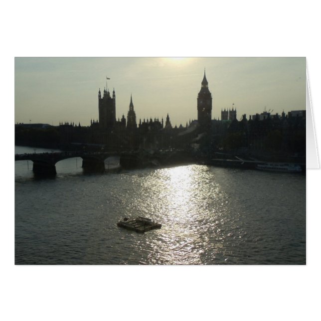 Cartão Ideia do parlamento do olho de Londres (Frente Horizontal)