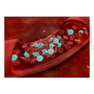 Cartão Ideia microscópica da coagulação de sangue