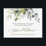 Cartão Ideia Noturna de Data do Chá de panela Euca<br><div class="desc">Para mais personalização,  clique no link "personalizar mais" e use nossa ferramenta design para modificar esse modelo. Se precisar de ajuda ou itens correspondentes,  entre em contato comigo.</div>