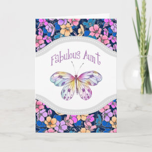 Cartão Ideias de Presentes de Tia Fabulosa Borboleta