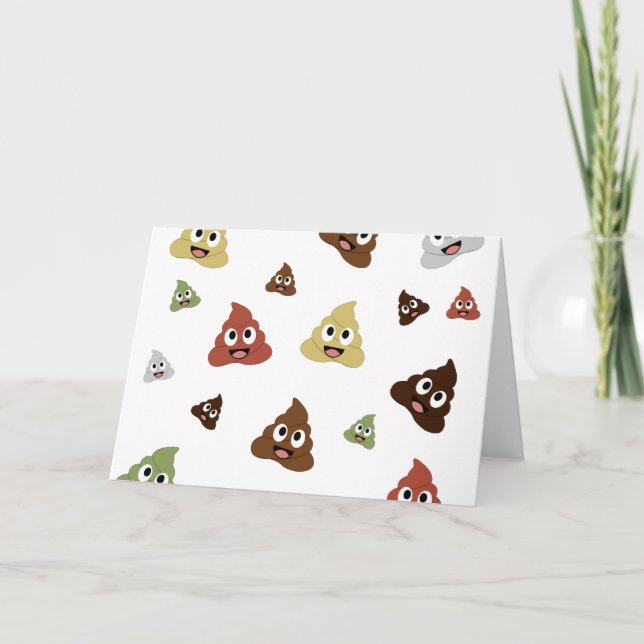 Cartão Ideias engraçadas de presentes emoji Cocô Fofo (Frente)